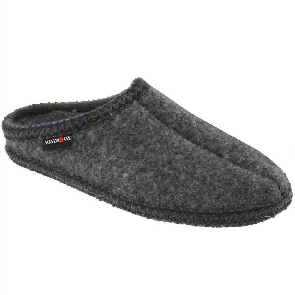 NEW HAFLINGER women's as7 wool slippers in grey